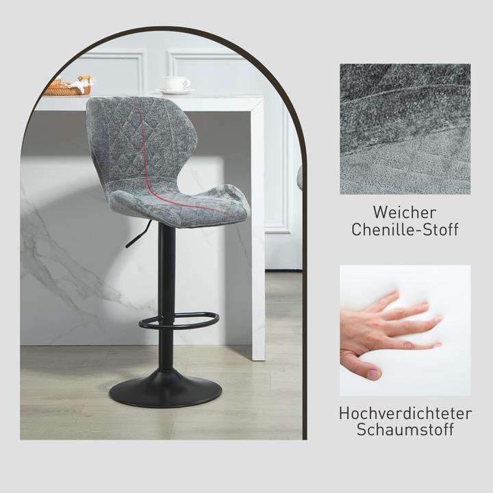 Actual product image Homcom Barhocker Polyester Dunkelgrau