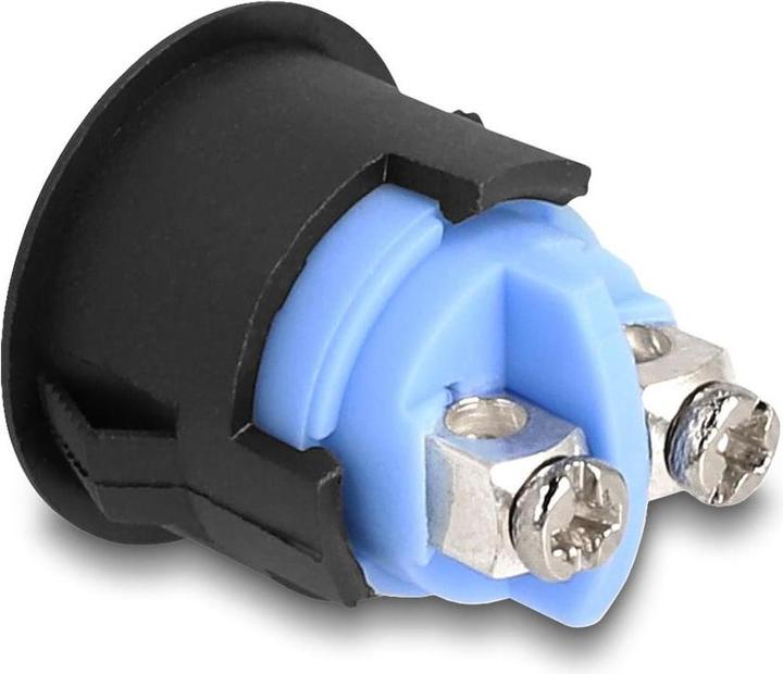 Produktbild Delock Drucktaster zum Einbau 16 mm 2 x Schraubklemme Taster hoch Kunststoff Sna