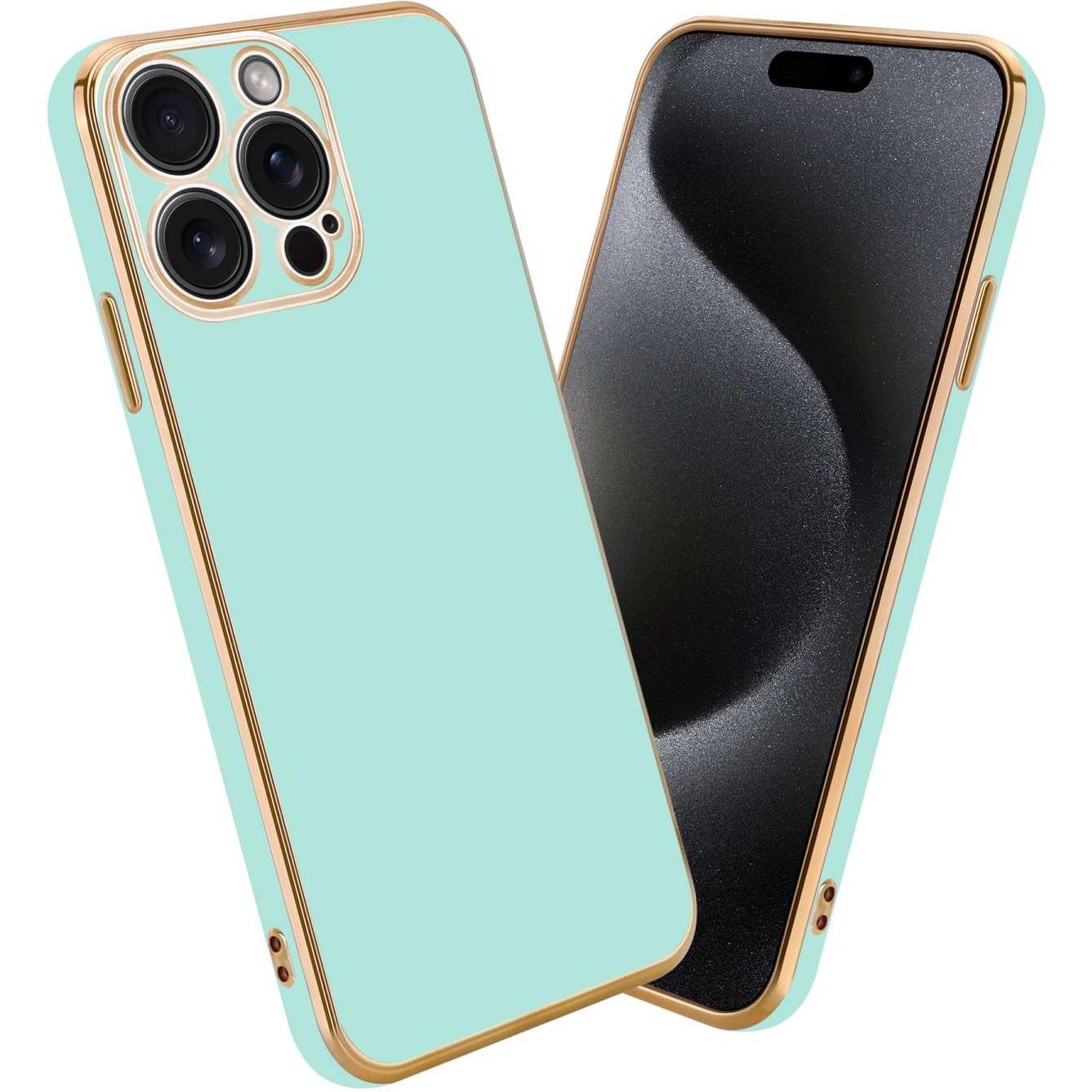 Cadorabo Hülle für Apple iPhone 15 PRO TPU mit Kameraschutz (Apple iPhone 15 Pro), Smartphone Hülle, Grün