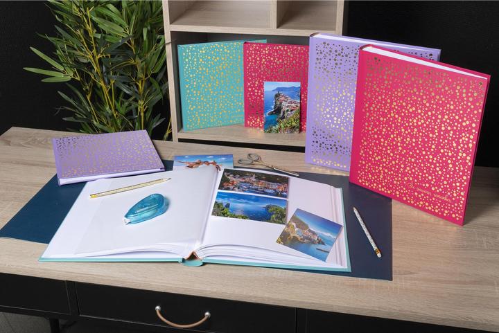 Produktbild Exacompta Fotoalbum Plum, 250 x 250 mm, himbeere / gold (25 x 25 cm)