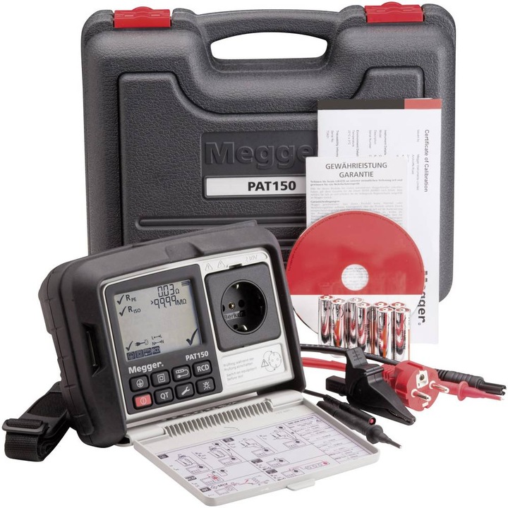 Produktbild Megger PAT150-DE VDE-Prüfgerät DIN VDE 0701-0702, DGUV Vorschrift 3, BGV A3, EN 62638 (1003-068) (CAT II 300V)
