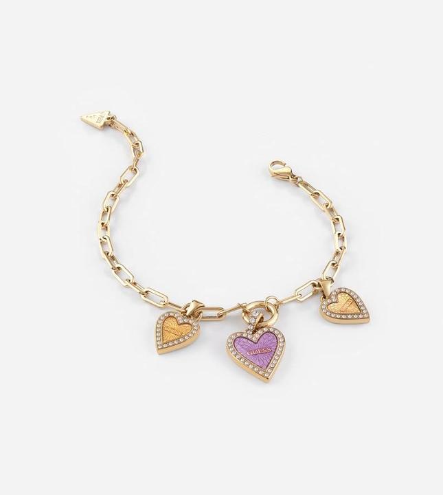 Image du produit Guess Love Me Tender Romantic Gold Plated Bracelet JUBB03235JWYGPP - Dimensions : 14.5 - 18.5 cm - S (14.60 cm, Acier inoxydable, Émail)