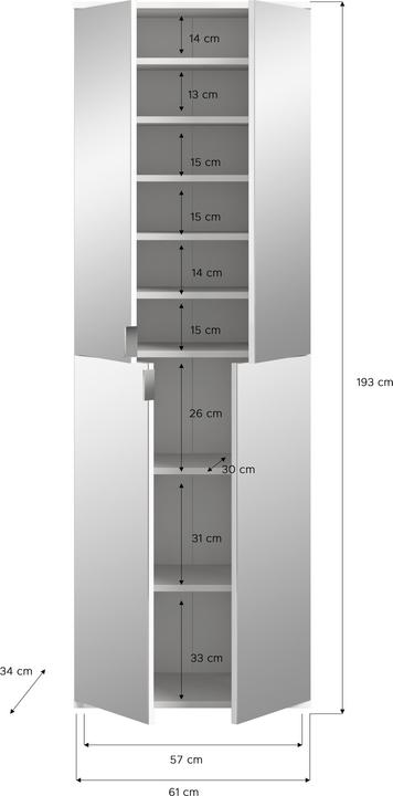 Produktbild Xonox Home Projekt X (122 x 34 x 193 cm)