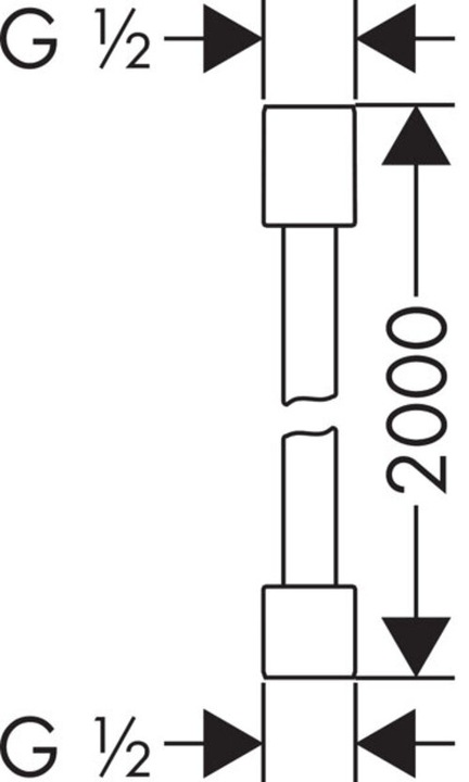 Produktbild hansgrohe Brauseschlauch AXOR STARCK DN 15 Metalleffekt 2m pol. gold optic (200 cm)