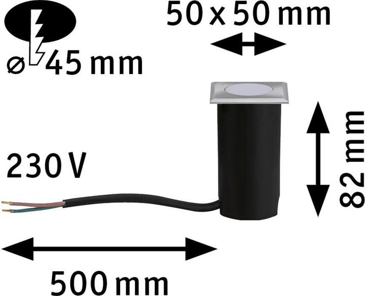 Produktbild Paulmann Bodeneinbauleuchte Floor Deko (210 lm, IP65)