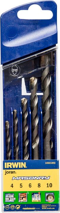 Actual product image Irwin Drill set MASONRY 4,5,6,8,10 mm (10 mm, 4, 5, 6, 8)