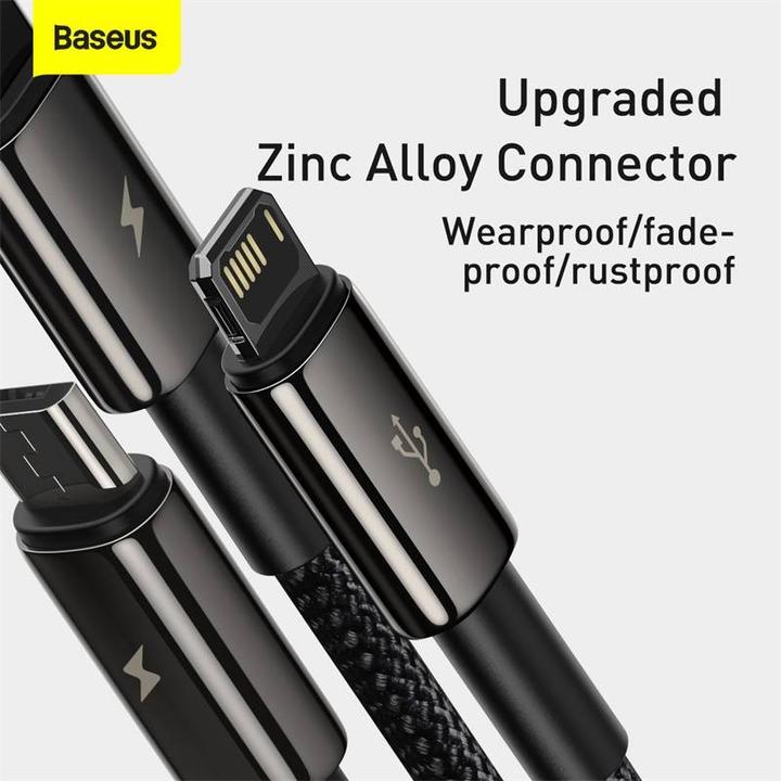 Produktbild Baseus USB A – USB C, Lightning, USB Micro B (1.50 m, USB 2.0, 66 W)