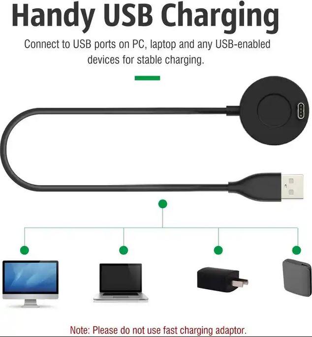 Produktbild PhoneLook Ladekabel für Garmin Smartwatches USB-Kabel 1M für Forerunner, Fenix, Vivosport, Approach u.a.