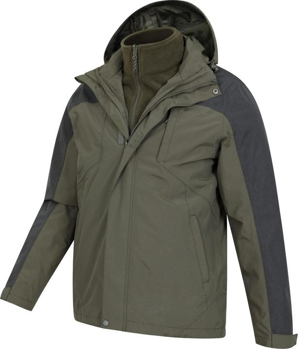 Actual product image Mountain Warehouse Mens District Extreme 3 in 1 Waterproof Jacket (XXS)