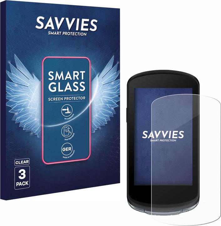 Savvies 3x Smart Glass - 9H Hybrid Glass Screen Protector for Garmin Edge 1040