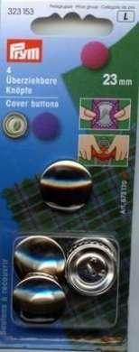 Actual product image Prym Pull-over knobs without tools MS 23 mm silver-coloured