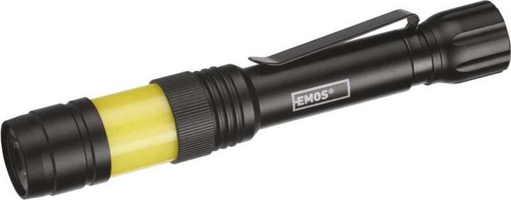 Produktbild Emos COB LED Metall-Taschenlampe, 360°, 270 lm, 2× AA (17.10 cm, 270 lm)