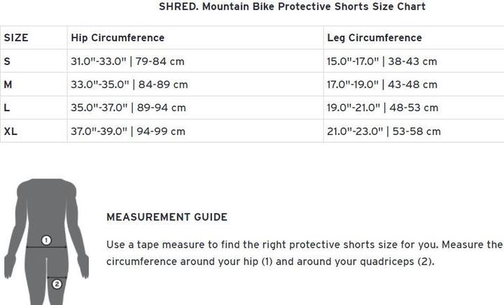Actual product image Shred Protective Mtb Shorts (XL, Protector shorts, Unique specimen)