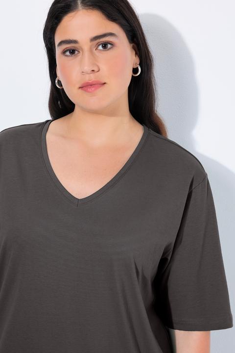Produktbild Ulla Popken T-Shirt, V-Ausschnitt, Relaxed, Halbarm (60)