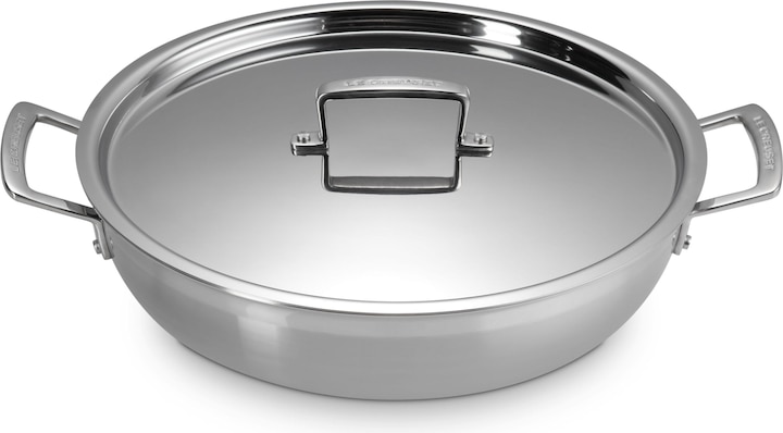 Le Creuset Profipfanne (Bräter + Schmortopf, Edelstahl)