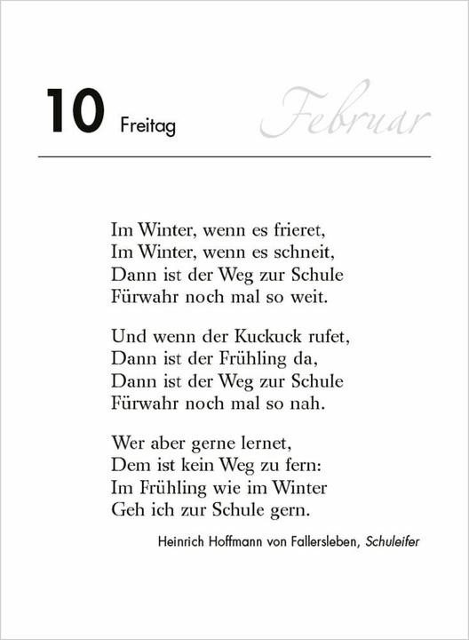Actual product image Literary calendar 2026. daily calendar (11 x 15 cm, Hardcover, German)