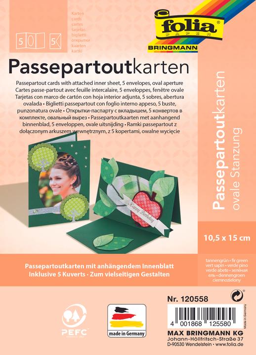 Image du produit Folia Passe-partout 220g/m², ovale (5 pcs)