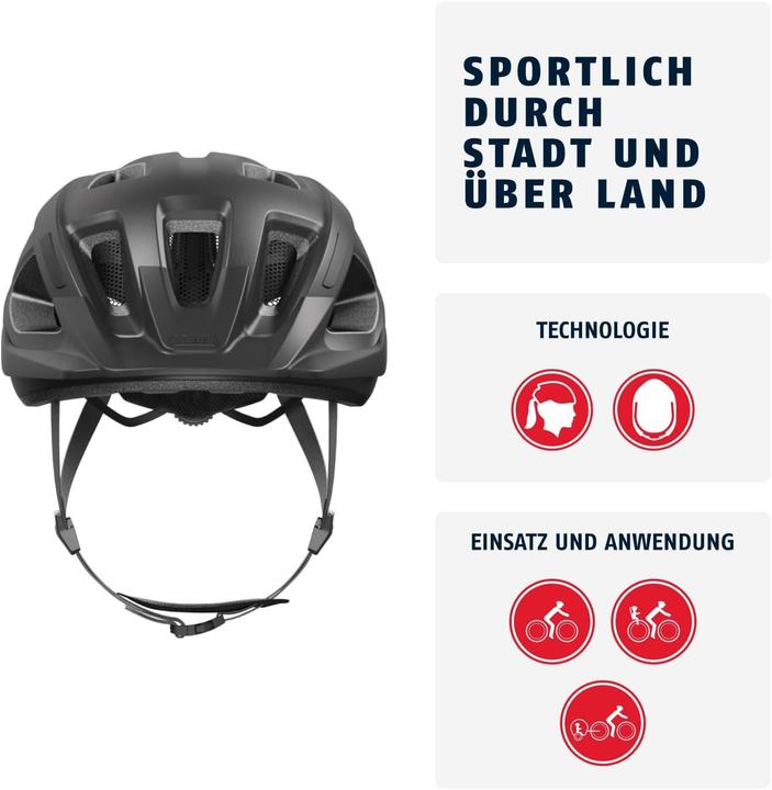 Produktbild Abus Aduro 3.0 LED titan L (58 - 62 cm)