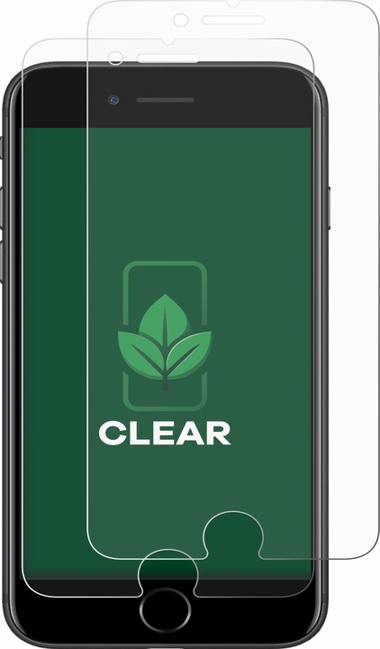 Actual product image ScreenLeaf Protective film sustainable screen protector screen protector film clear transparent (2 Piece, Apple iPhone 7)
