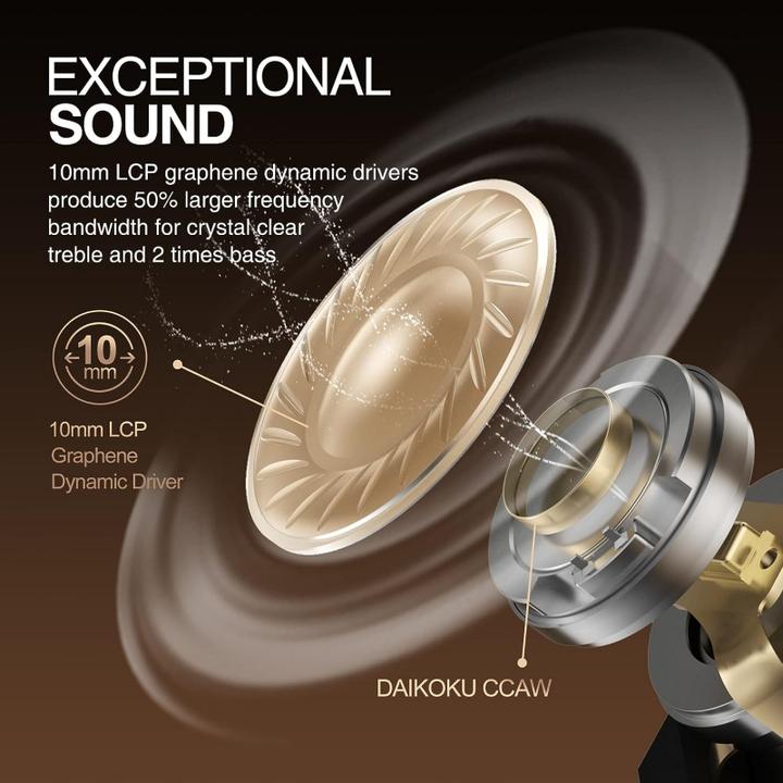 Produktbild QCY Wireless Earphones TWS HT07 ANC (black) (ANC, 32 h, Kabellos)