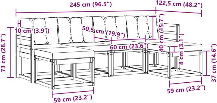 Produktbild vidaXL Outdoor-Sofa