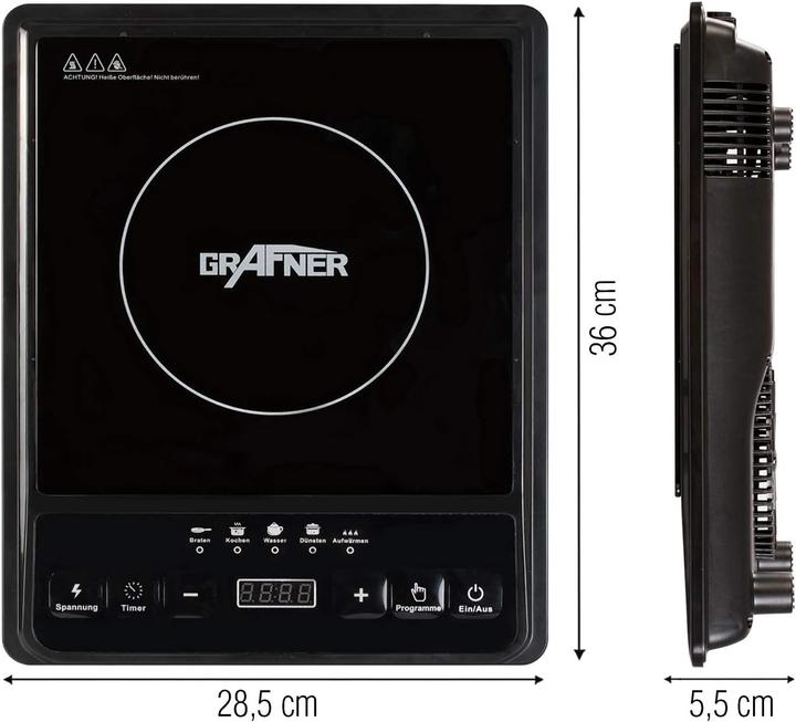 Produktbild Grafner Induktionskochplatte mit 2000 Watt