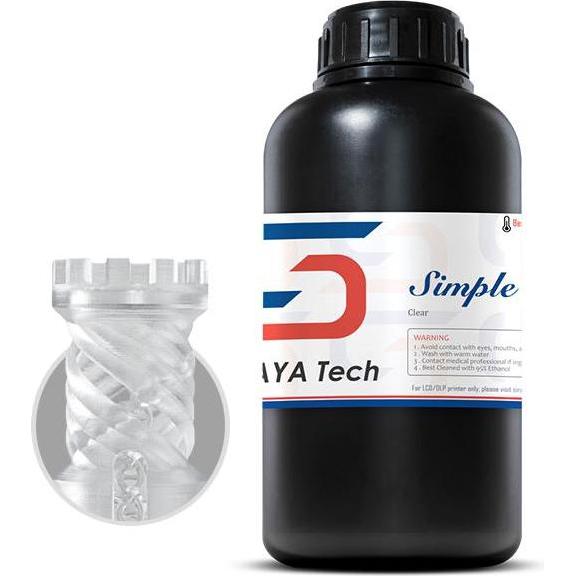 Siraya Tech Semplice - 1 kg - Trasparente (1000 g), Filamenti stampa 3D, Trasparente