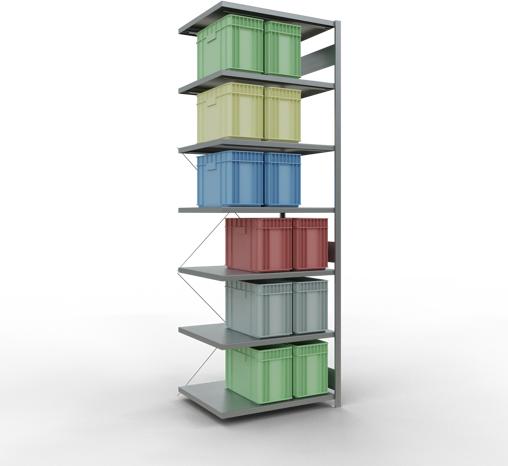Actual product image Schulte Lagertechnik MULTIplus330 boltless bay system with cross brace