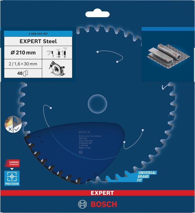 Actual product image Bosch Professional Zubehör Circular saw blade Expert for Steel, 210 x 30 x 2.0 mm, 48