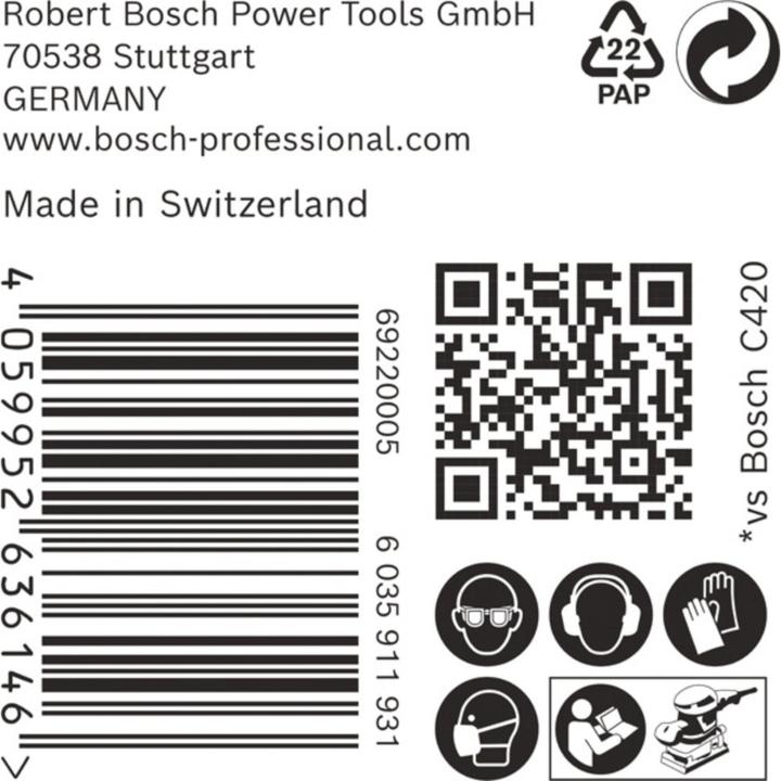 Produktbild Bosch Professional Zubehör EXPERT C470 Schleifpapier, 80 x 133 mm, G 180, 50 Stück (Körnung 180)