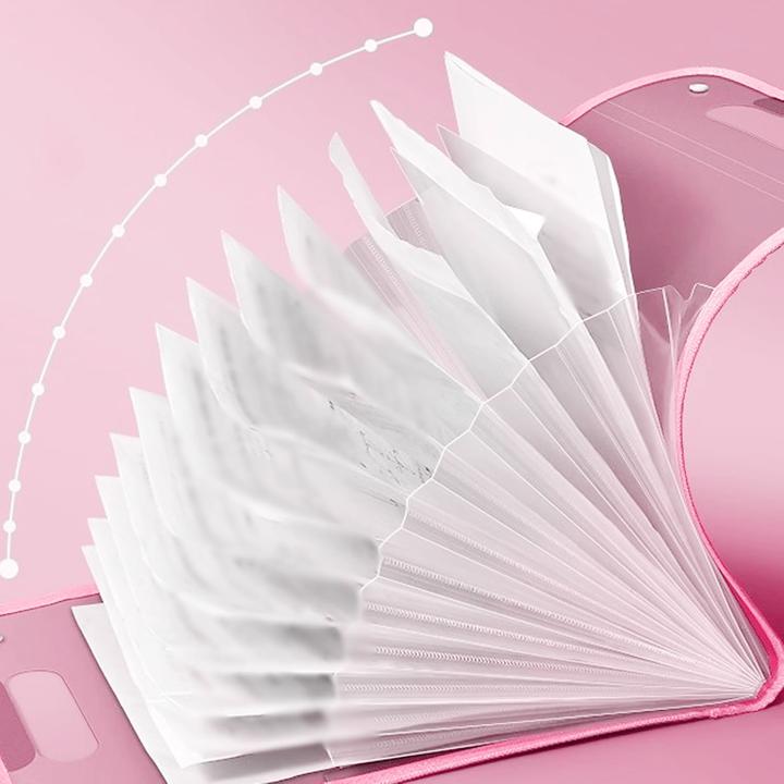 Actual product image ASMI Aktenmappe mit 13-Taschen - A4 Fächermappe Vertikaler mit bunten Tabs (A4, 1x)