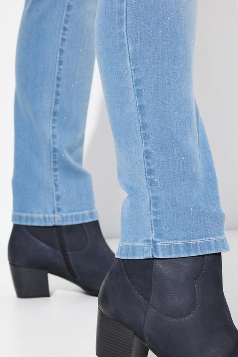 Immagine prodotto Ulla Popken Jeans modello Sarah con taglio della gamba aderente e applicazioni (50)