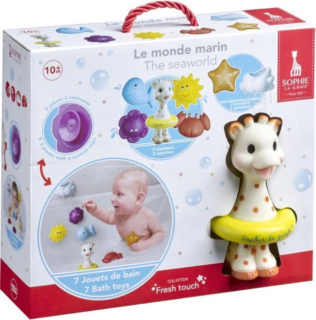 Actual product image Vulli Sophie la girafe bath toys 7 pcs. 10m + Fresh Touch 523428