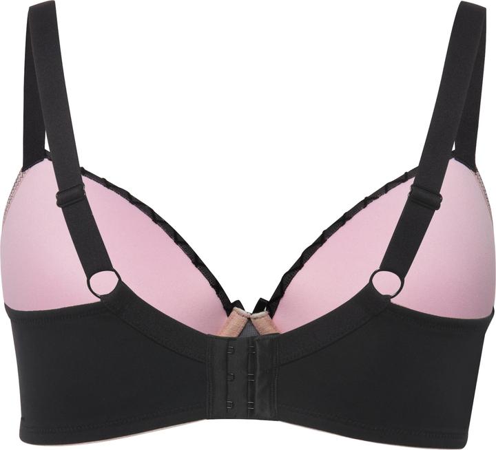 Actual product image Ulla Popken Velvet Checked Sheer Mesh Underwire Bra (90 B)