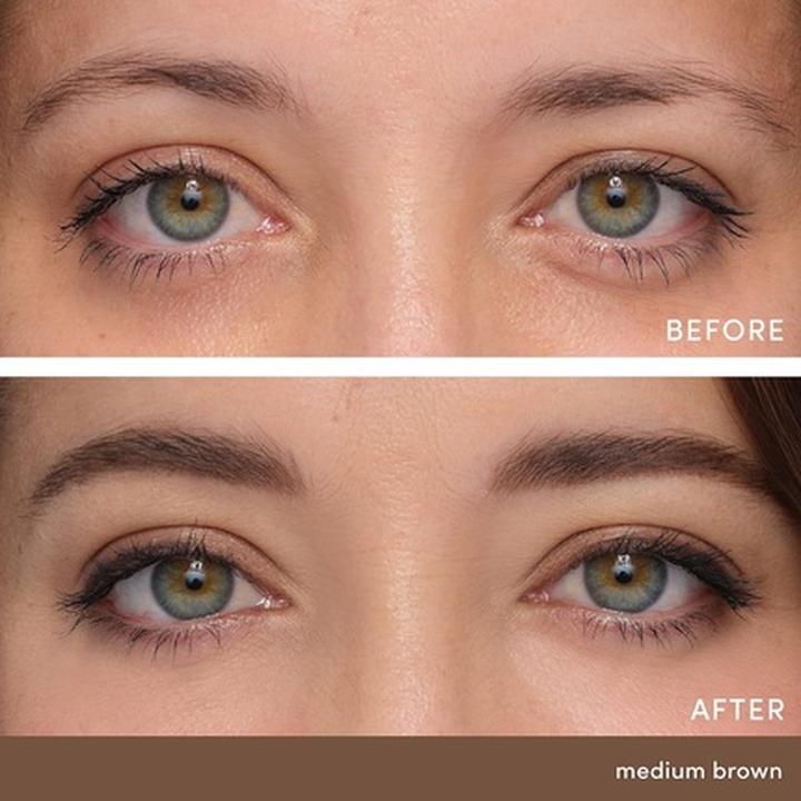 Actual product image Jane Iredale PureBrow Shaping Pencil Retractable Pencil with Spoolie Expertly Outlines Shapes Fills (Medium Brown)