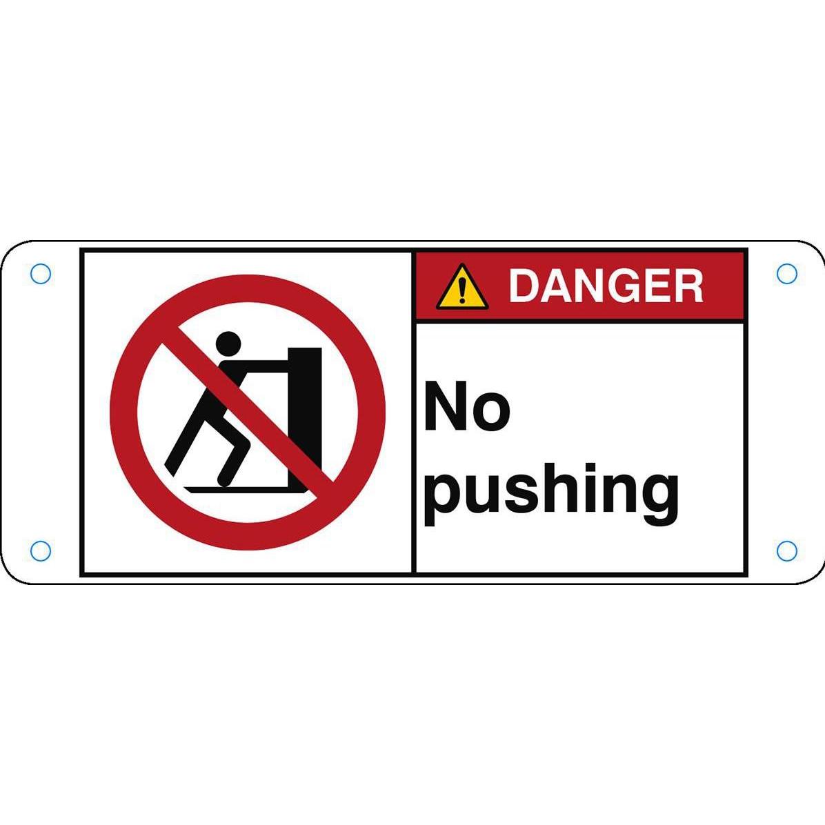 Thumbnail - Brady, Sicherheitskennzeichnung, ISO Safety Sign - No pushing