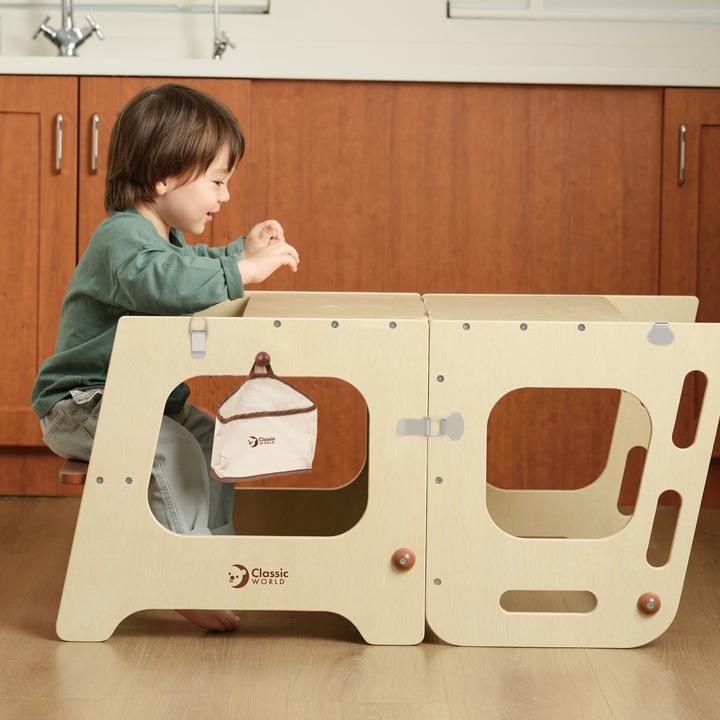 Produktbild Classic World Lernturm und Tisch aus Holz, 2-in-1, verstellbar, 90 (51.10 x 48.50 x 90 cm)