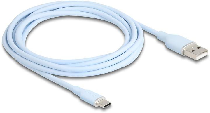 Actual product image Delock 81223 - USB 2.0 cable USB Type-A plug to USB Type-C plug 2.5 m blue silicone (2.50 m, USB 2.0)
