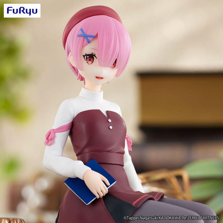 Actual product image Furyu Re:Zero Starting Life in Another World Noodle Stopper PVC Statue Ram Book Girl Ver. 14 cm