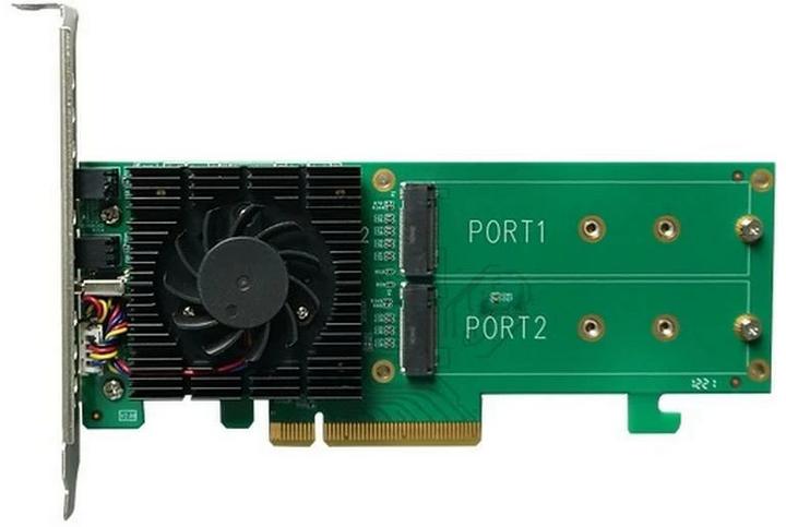 Actual product image HighPoint HighP SSD6202A 2x M.2 PCIe Gen3 x8 NVMe