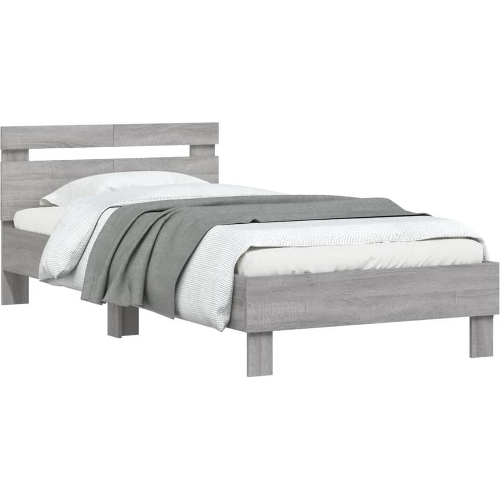 VidaXL, Bett, Bettgestell mit Kopfteil (100 x 200 cm)