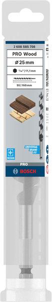 Produktbild Bosch Professional Zubehör PRO Wood Holzschlangenbohrer, 25 x 100 x 160 mm (25 mm)