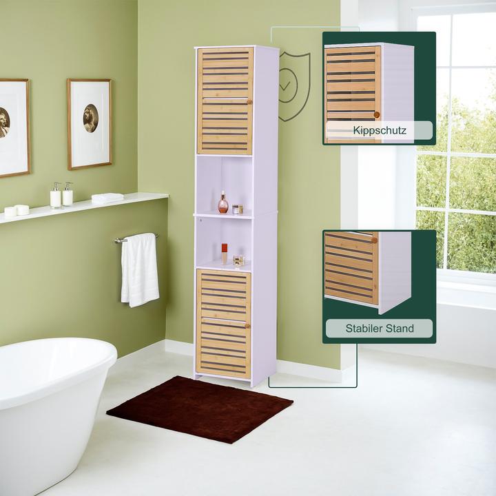 Actual product image Relaxdays Hoher Badezimmerschrank 190 cm (34 x 29 x 190 cm)