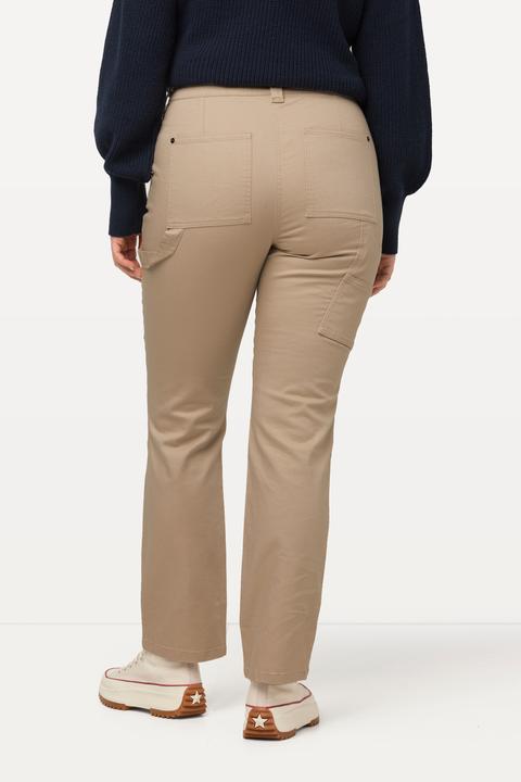 Immagine prodotto Ulla Popken Jeans utility modello Mandy con taglio della gamba ampio e dritto, tasca in stile cargo (54)