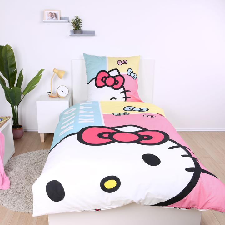 Produktbild Herding Hello Kitty Bettwäsche Hello Kitty Bow 135 x 200 cm / 80 x 80 cm (135 x 200 cm, 80 x 80 cm)