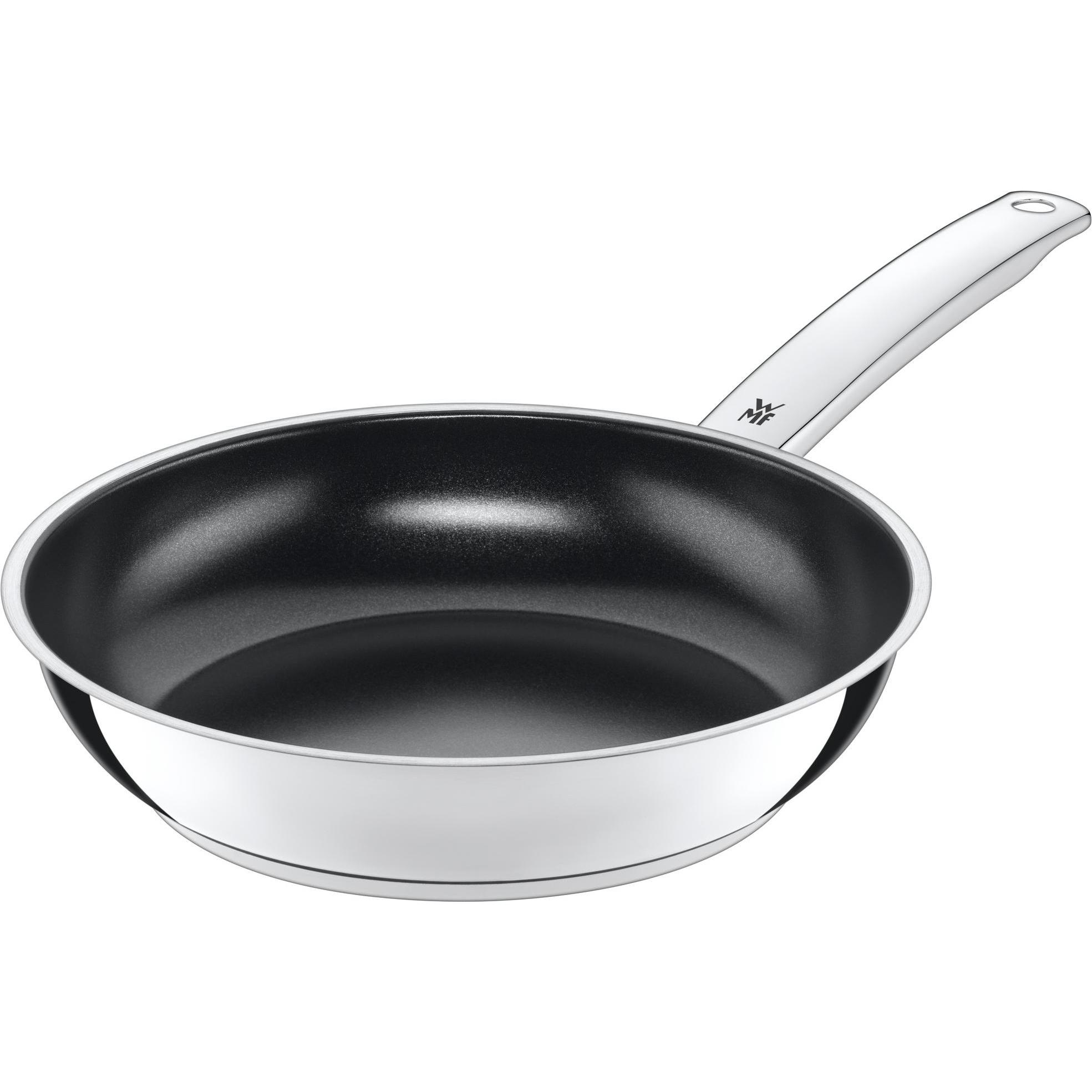 WMF Antihaft Pfanne Edelstahlpfanne Bratpfanne 24cm Induktion Durado beschichtet, Pfanne + Kochtopf, Silber
