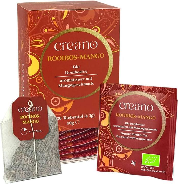 Produktbild Creano Tee Bio Teebeutel Rooibos Mango Packung mit 20 Beutel No.16 (83 g)