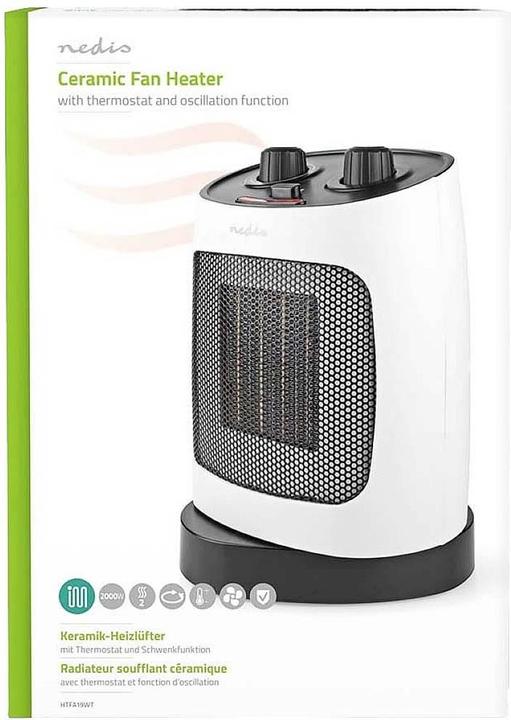 Actual product image Nedis Compact ceramic fan heater (2000 W)