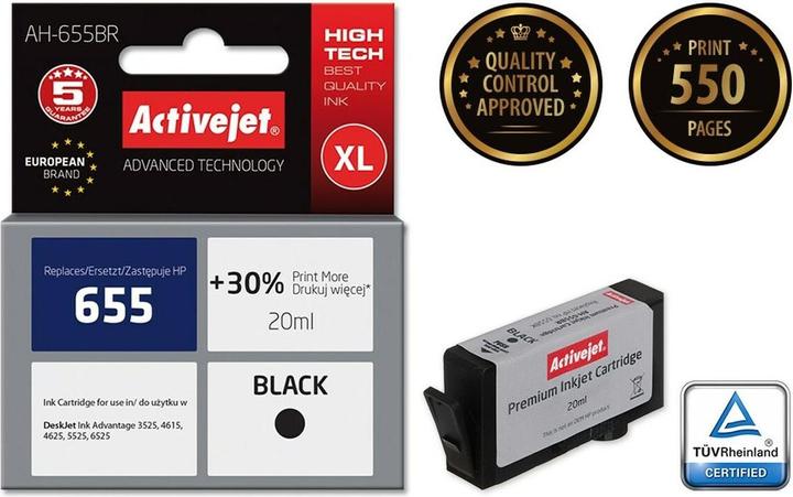Produktbild Activejet AH-655BR Druckerpatrone (e) Kompatibel Hohe (XL-) Ausbeute (BK)