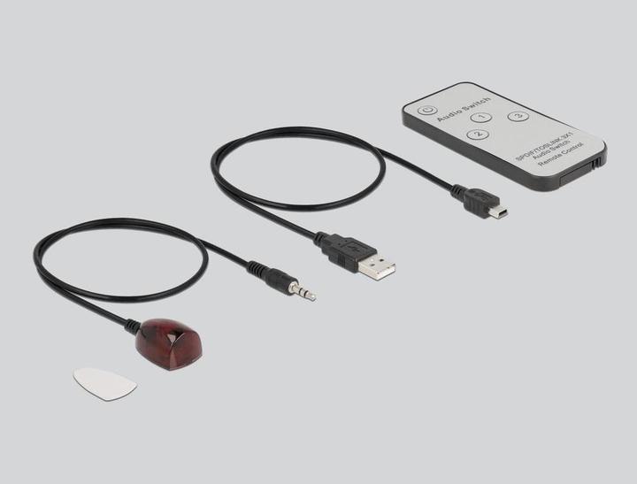 Produktbild Delock S/PDIF TOSLINK Switch 7,60cm (3") 1 Out mit IR-Fernbedienung und USB Stromversorgung